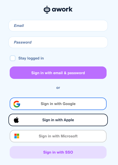 How to connect to awork
