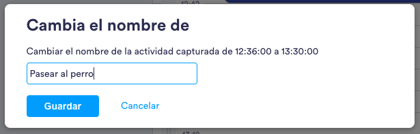 cambio de nombre