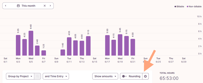 toggle track rounding 